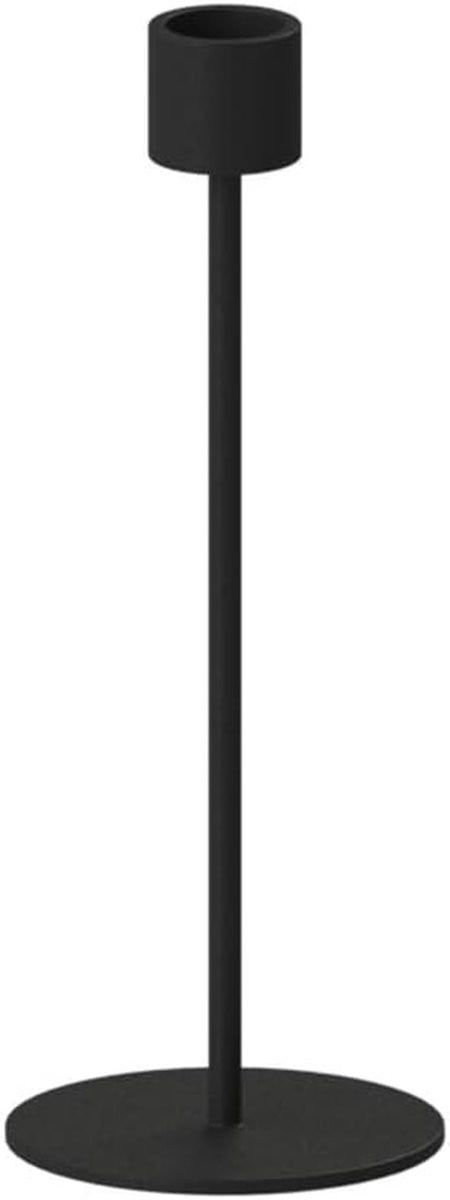 Moderne Metalen Kandelaar Zwart Hoog 21 cm - Stijlvolle Tafeldecoratie
