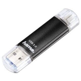 128 GB Hama FlashPen Laeta Twin schwarz USB 3.0 und microUSB