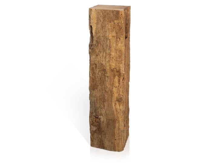 Blumensäule / Dekosäule, Material Massivholz, Eiche-Altholz