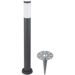 Außen Steh Lampe Garten Weg Steck Beleuchtung Edelstahl Terrassen Erd Boden Spieß Stand Leuchte anthrazit