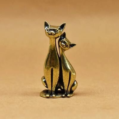 Uplift Picks Vintage Brass Cat Couple Sculpture Romantic Intertwined Cats Figurine Home Decor Vintage Brass Cat Couple Sculpture Romantic Intertwined Cats Figurine Home Decor