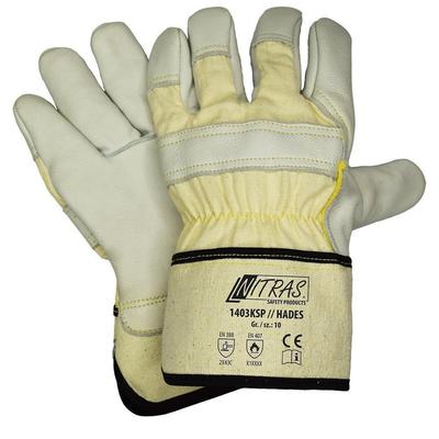 AS Arbeitsschutz Arbeitshandschuhe | 12 Paar Lederhandschuhe Nitras HADES | Gr. 10