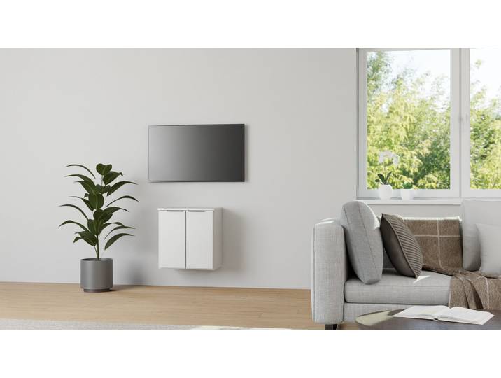 Badezimmer-Hängeschrank MDF Lackiert Telegrau RAL&nbsp;7047