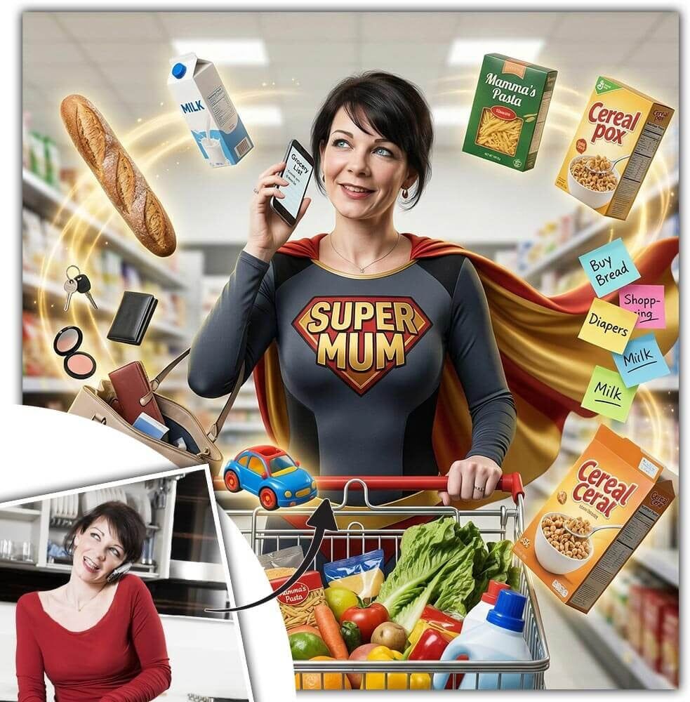 Ocadeau Portrait personnalisé Super Maman