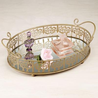 Touch of Class Ballina Mirrored Vanity Tray , Venetian Gold