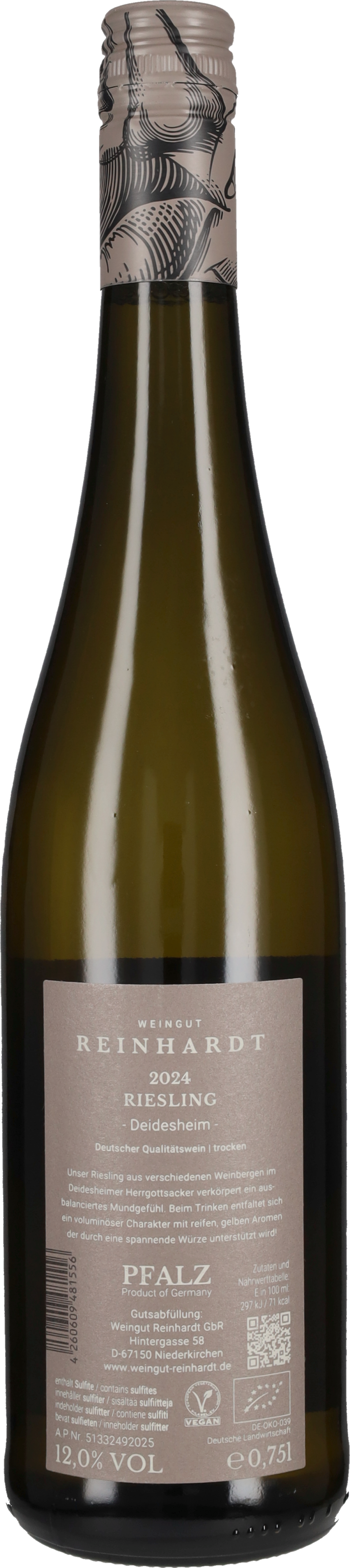 Weingut Reinhardt Riesling Trocken Ortswein Deidesheim 2024