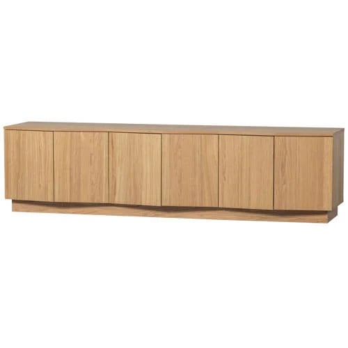 WOOOD Zuma Tv-meubel Eikenhout Bruin Transparant B/D/H: 200 x 52 x 45 cm