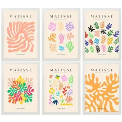 POSTER Set Mit 6 Illustrationen Von Henri Matisse Vegetation A3 Weißer Rahmen