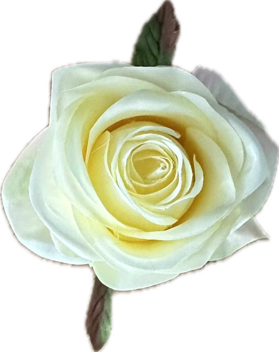 Amalia Gele Kunstrozen - 12 stuks - Kunstbloemen zonder stelen voor decoratie en DIY bloemenmuren