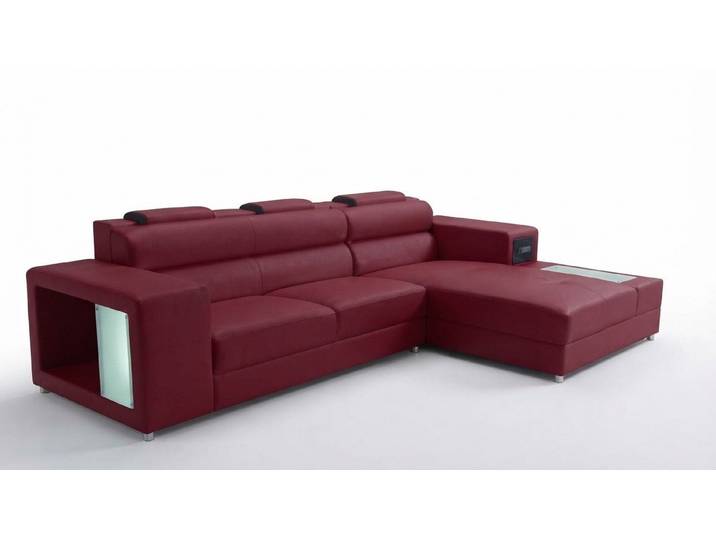 JVmoebel Ecksofa Elegantes Leder-Sofa mit USB-Anschluss und großzügigem Platzangebot, Made in Europa