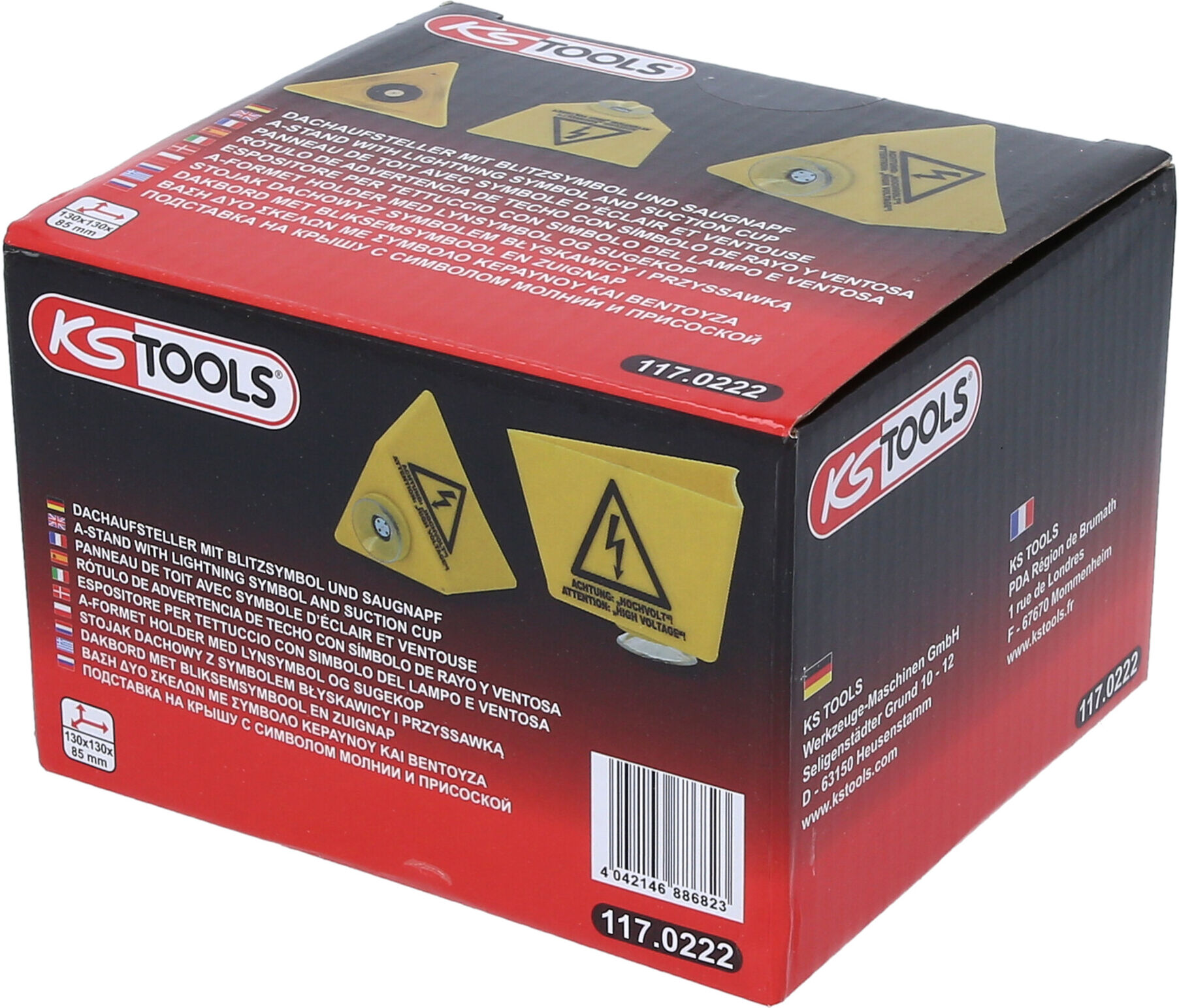 KS Tools Dachaufsteller mit Blitzsymbol und Saugnapf (117.0222)