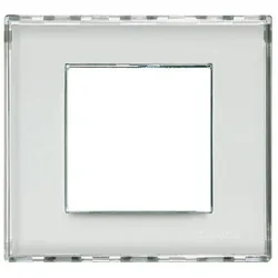 Legrand LND4802KR Abdeckrahmen LIVINGLIGHT: 1-fach, 2 Module, Farbe: Kristall