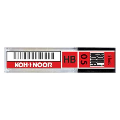Koh-i-Noor Pack 12 Minen 0,5mm Abstufung (12 Stk., 0.50 mm, HB) (E205-HBA)