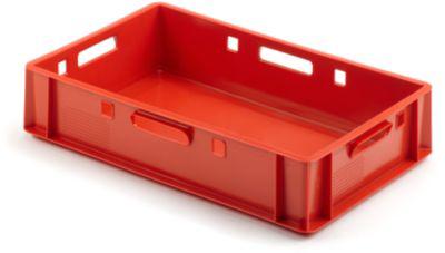 Euro Box Fleischkasten, lebensmittelecht, Inhalt 25,3 L, geschlossene Version, rot