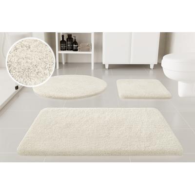 Badematte OTTO HOME "Kaarin, uni, viele Farben, Badvorleger, Badezimmer Teppich", beige (elfenbein), H:30mm, Polyester, Badematten, Badematte, Badteppich, getuftet, flauschig, hochflor, große Farbauswahl