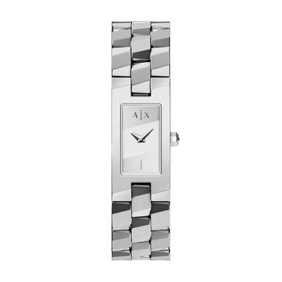 Quarzuhr ARMANI EXCHANGE, silber (edelstahlfarben), Armbanduhren, Damen, Quarzuhr, Armbanduhr, Edelstahlarmband, analog