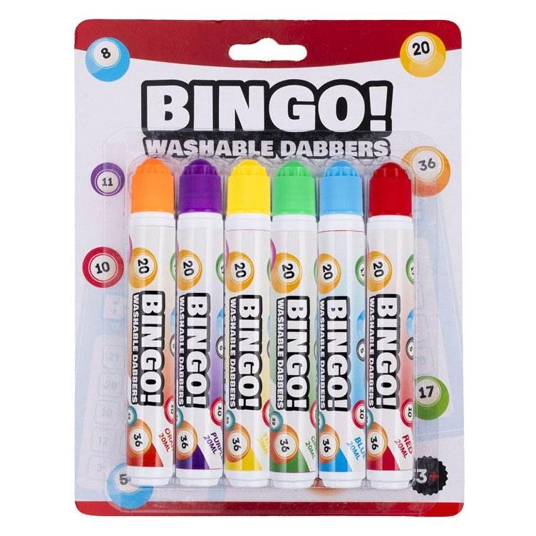 Longfield Bingo-Dabber (6 Stück) - Rot/gelb/blau/grün/paars/orange 20ml (360606)