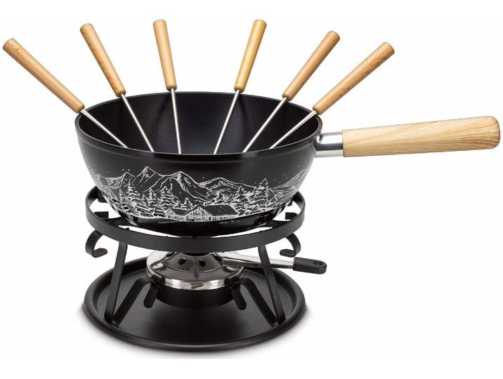 Nouvel Fondue-Set Berglandschaft 9-teilig