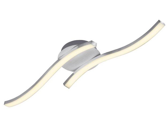 LED Deckenleuchte wellenförmig 2-flammig 2 x 6W 3000K Silber Metall Briloner