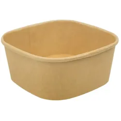 MONOUSO - Verpackung Quadratische aus Kraftkarton 500ml 13x13x5,6cm (300 Stück)