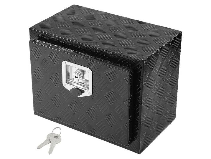 VEVOR Truckbox boîte à outils\, boîte pour remorque sous le plancher\, boîte à outils 46 x 32 x 36 cm boîte de rangement pour pick-up\, alliage d'aluminium\, boîte à outils pouvant supporter 20 kg\, boîte de rangement verrouillable