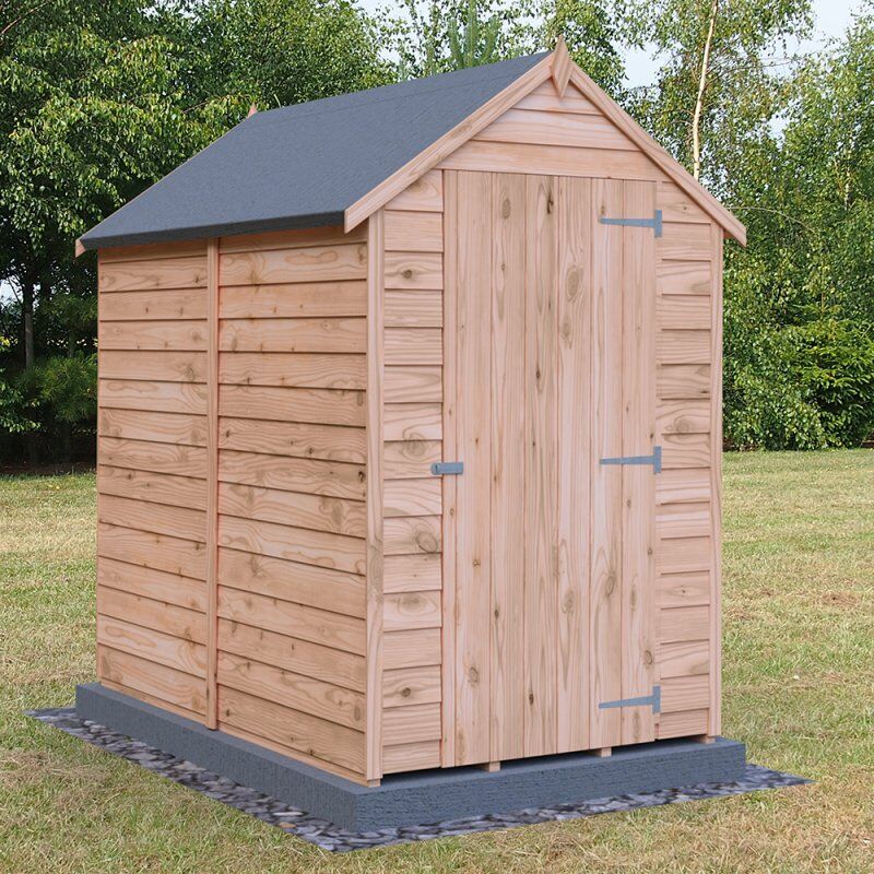6x4 Wooden Shed Shire Value Overlap Windowless