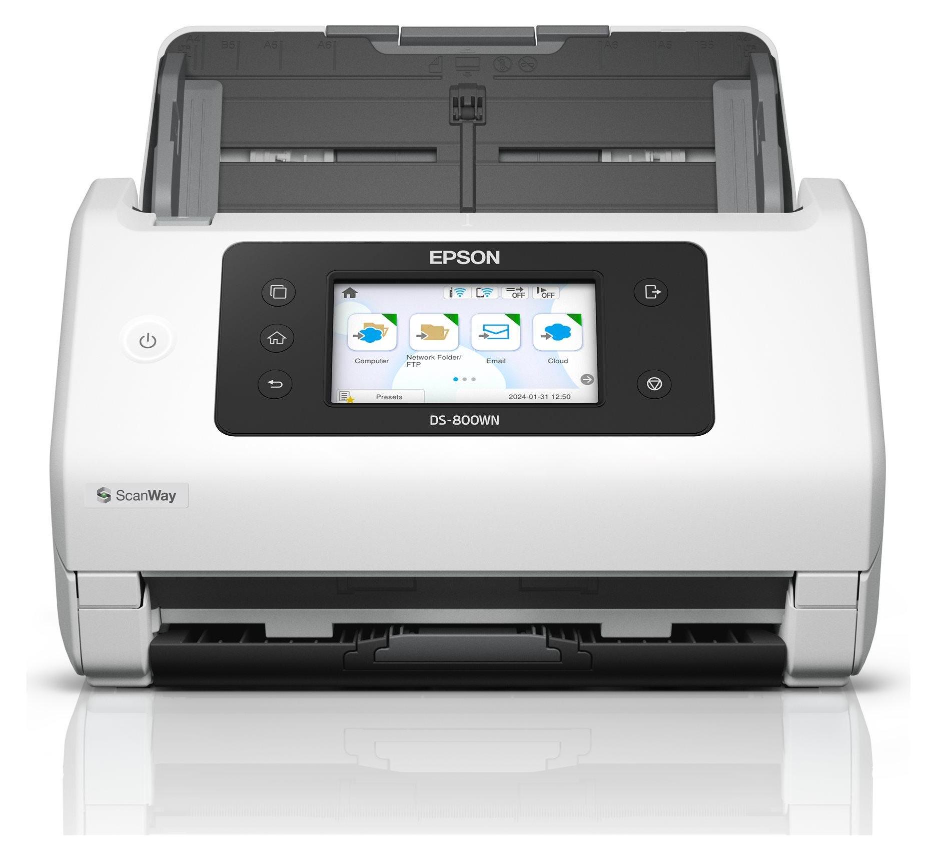Epson WorkForce DS-800WN, 215,9 x 6096 mm, 600 x 600 DPI, 30 Bit, 24 Bit, 10 Bit, 8 Bit