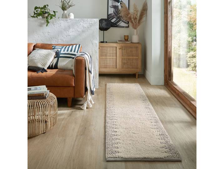 Läufer Minerals border 60 x 1 x 230cm Beige/Beige