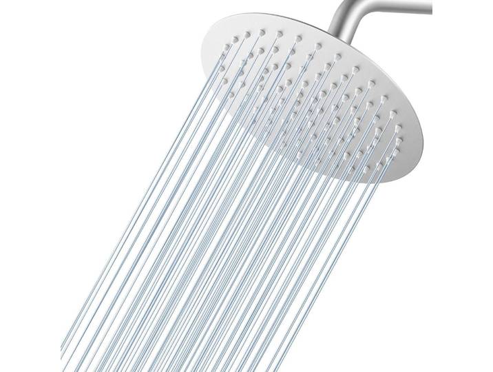 Regendusche Duschkopf 20cm Rund Gebürstetes Nickel Edelstahl 304 Wassersparend Anti-Verstopfungs-Düsen