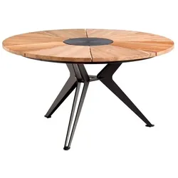 NIEHOFF GARDEN Gartentisch Nexor Ø 140 cm Holz Braun Teak