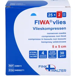 Vlieskompressen Steril 5x5cm 4-Fach 50 ST