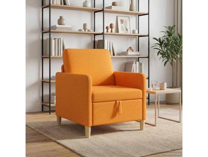KGHERMDF Sofa mit Stauraum Dunkelgelb 72 x 78 x 87 cm Polyester Abnehmbare Bezüge, Metall- und Holzwerkstoffrahmen, Schaum- und Faserfüllung, minimalistische Optik, platzsparendes