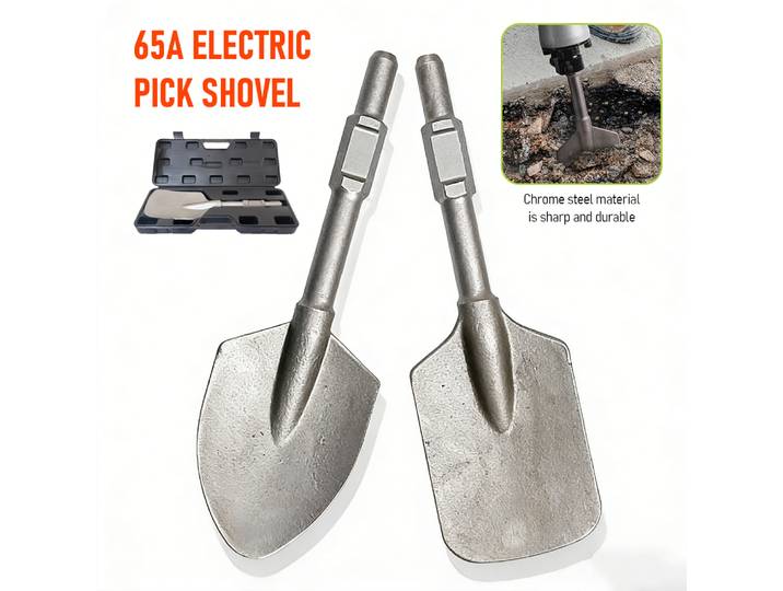 Bêche à argile pour aménagement paysager avec étui de rangement pour terre et gravier - Outil de terrassement robuste en acier pour marteau-piqueur
