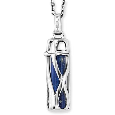 Kette mit Anhänger ENGELSRUFER "POWERFUL STONE LAPISLAZULI" Gr. S, bunt (silberfarben, blau), Halsketten, Damen, S, Silber 925 (Sterlingsilber), L: 50, mit Lapislazuli