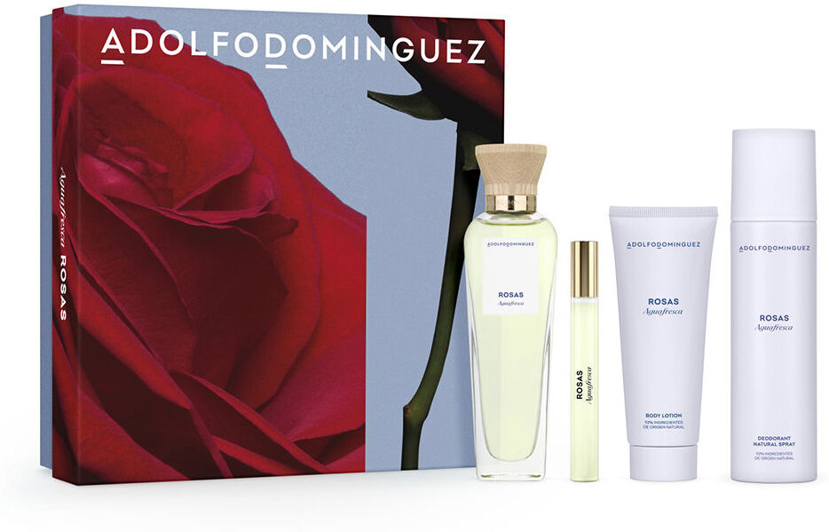 Adolfo Dominguez Agua Fresca De Rosas Estuche 3 pz