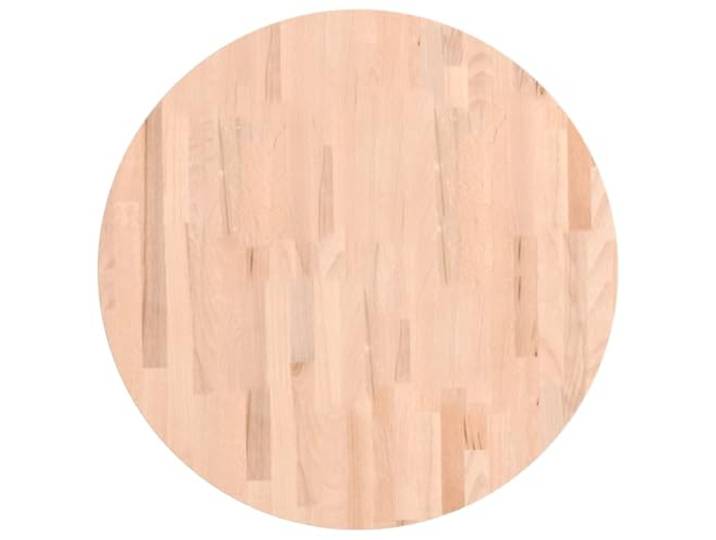 KGFHERENB Tischplatte Rund Ø70x2,5 cm Massivholz Buche Unbehandelt Ersatztischplatte aus unbehandeltem Buchenholz für DIY Couchtische im Wohnzimmer oder Gastronomie Bereich.