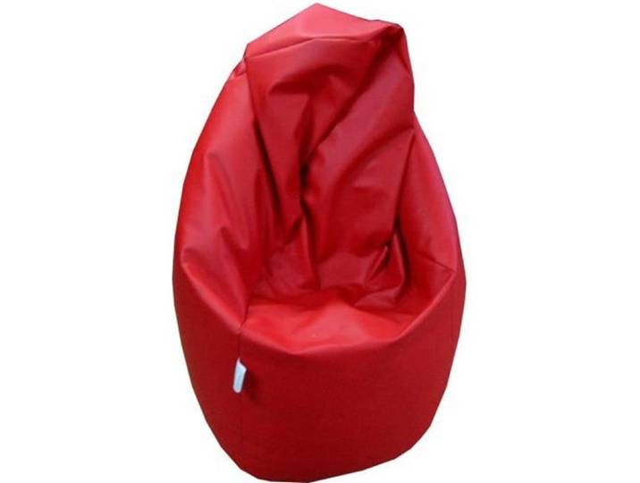 Pouf poire pour s'asseoir ou jouer ultra leger Medium Point rouge