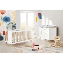Pinolino, Komplett-Babyzimmer, Kinderzimmer-Set „Lumi” extrabreit, 2-tlg. (Wickelkommode)