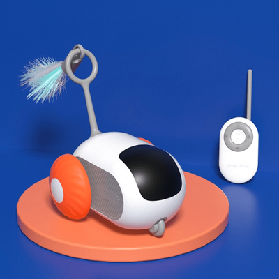 Inspired Deals Smart Interactive Cat Toy Car With Remote Control And Motion Sensor Play orange