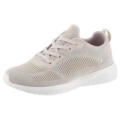 Sneaker SKECHERS "Bobs Squad - Tough Talk", Damen, Gr. 38, beige (natur), Synthetik, Textil, Schuhe Sneaker, Freizeitschuh, Halbschuh, Schnürschuh mit Skech-Knit, Topseller