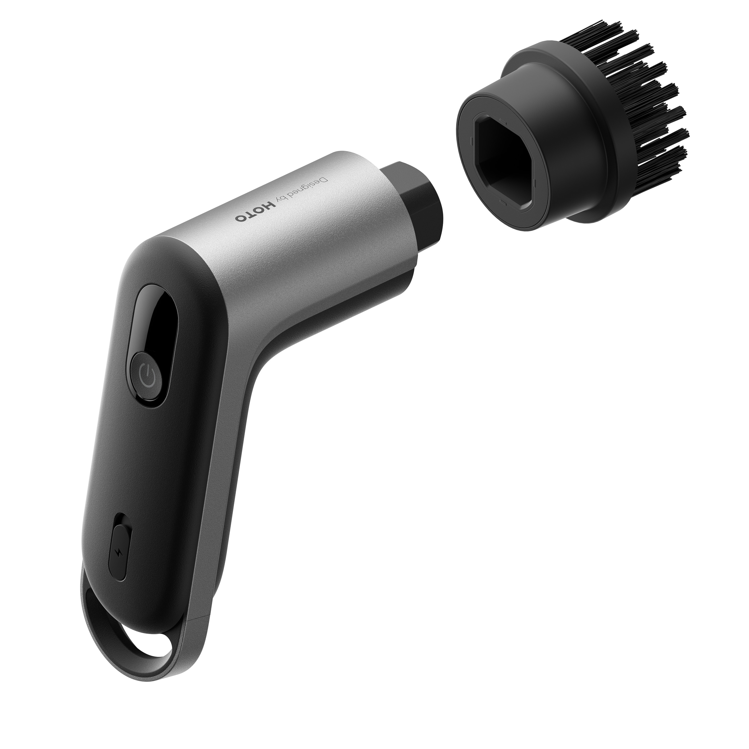 HOTO Grip Cordless Spin Scrubber HFE0032GL - Kabellose elektrische Reinigungsbürste mit Akku, 6 Aufsätzen & IPX7