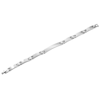 Gliederarmband ADELIA´S "Armband – Gliederarmband aus Edelstahl 21 cm", silber, Armbänder, Damen, 21cm, Edelstahl, Gliederarmband, Ein kleines Geschenk mit großer Wirkung