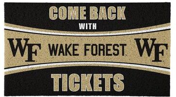Evergreen "Wake Forest University 28 in. x 16 in. PVC ""Come Back With Tickets"" Trapper Door Mat"