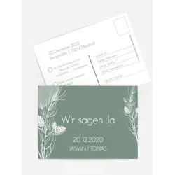Antwortkarten für Ihre Feier selbst gestalten mit Spruch und Fotos im Onlinedesigner bei Meine-Kartenmanufaktur.de
