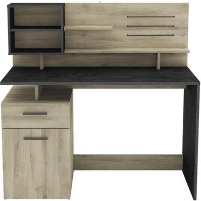 Schreibtisch DEMEYERE GROUP "Malicia", kronberg eich, sidewalk, sidewalk, B:121,5cm H:119,6cm T:58,4cm, Tische, Schreibtisch, Schreibtisch mit Funktionalen Ausstattung