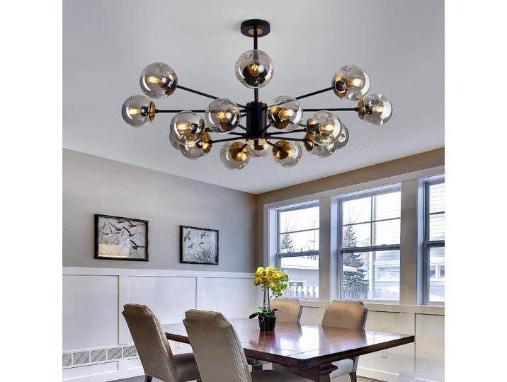 Lustre nordique moderne Globe en verre pendentif LED lumière noir or plafond pour salon cuisine salle à manger éclairage intérieur décor