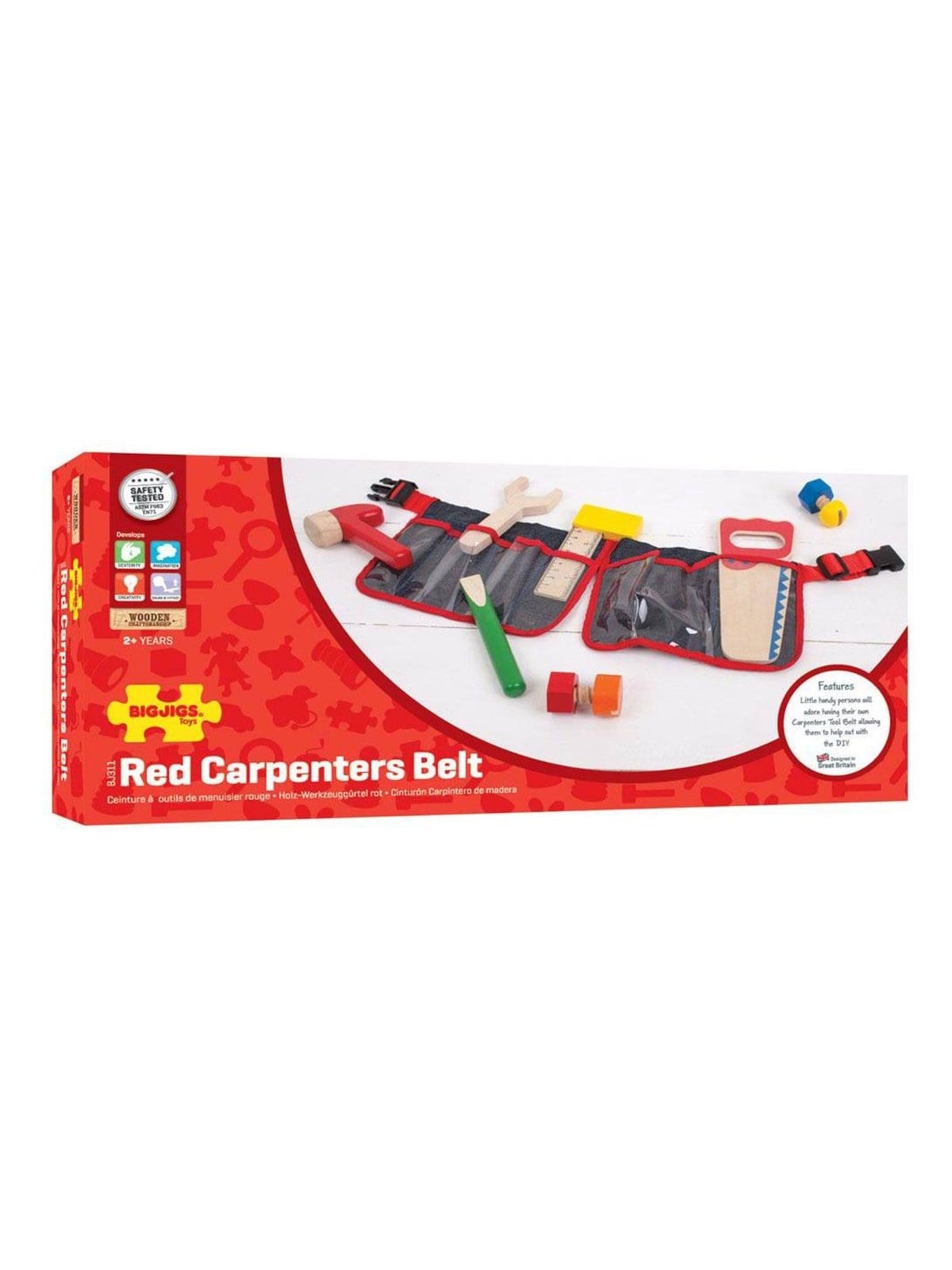 Bigjigs Red Tool Belt
