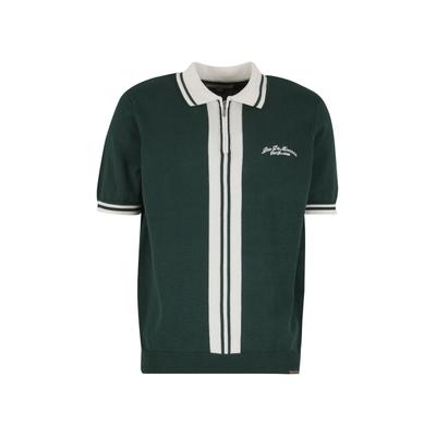 Poloshirt PAS DE MONACO "Pas De Monaco EMBLEME POLO", Herren, Gr. L, pedosa grün, 100% Baumwolle, unifarben, relaxed fit, amerikanischer Ausschnitt, Shirts