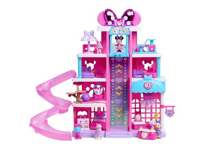 Just Play Disney Jr. Minnie Mouse Pet Hotel Spielset, 50,8 cm Spielset, 23 Teile enthalten, ab 3 Jahren