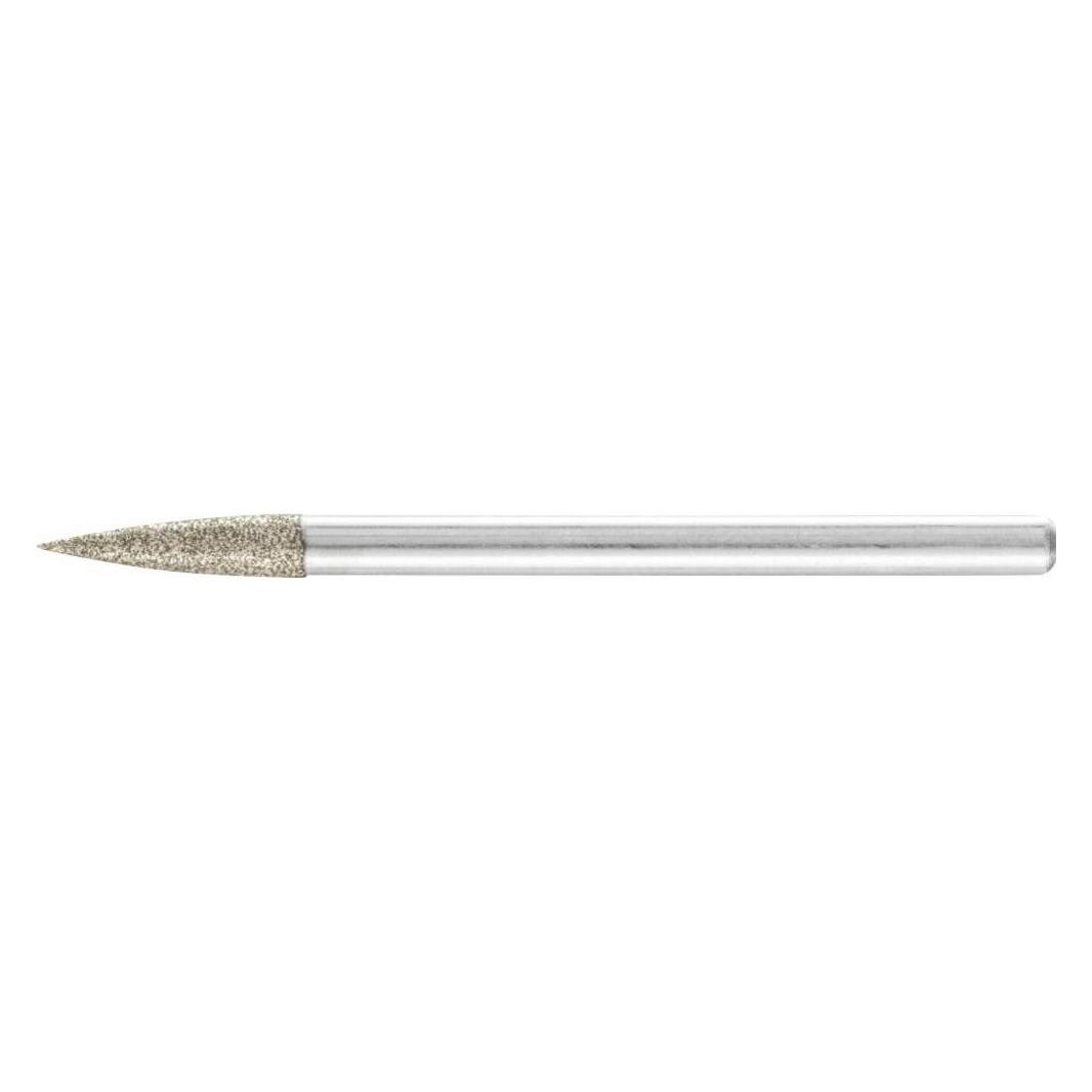 Pferd Schleifstift Diamant Spitzbogen 3 x 13 mm Schaft Ø D126 zur Gravur u. Schleifen kleiner Öffnungen (126) (36443020)